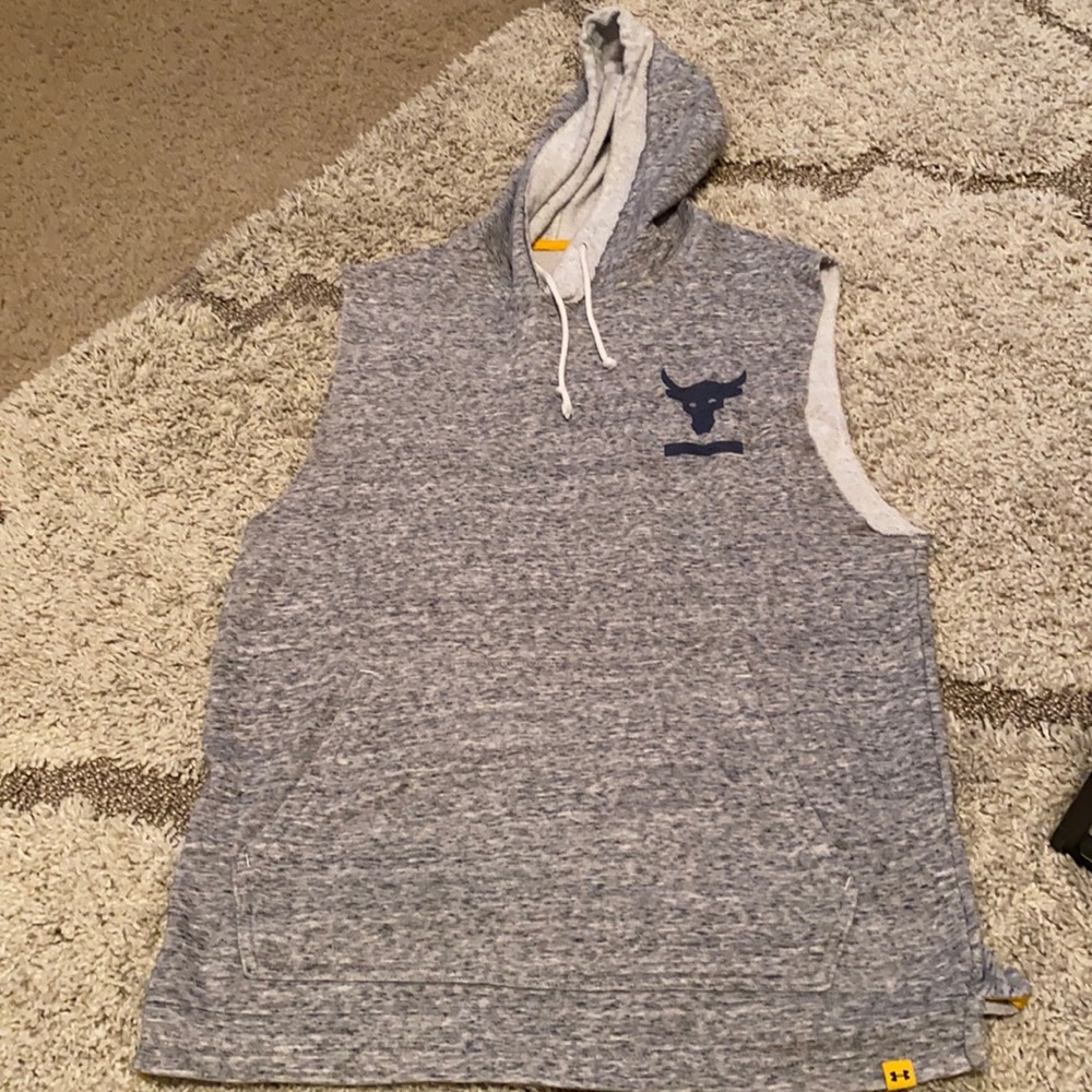 The Rock sleeveless workout hoodie